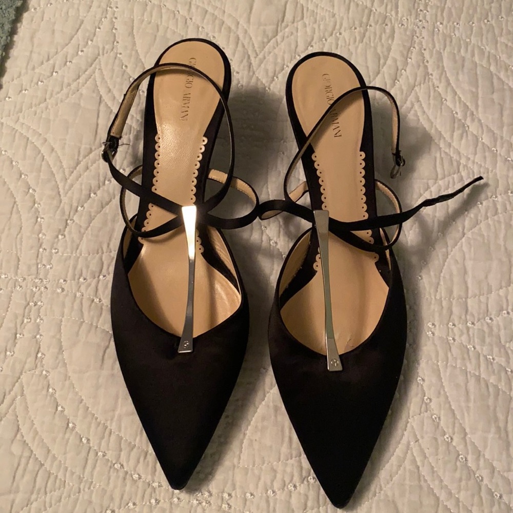 Giorgio Armani kitten heels